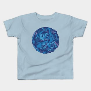 Mountain Blue Circle of Drip Kids T-Shirt